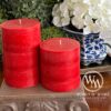 Red Scented Pillar Candle