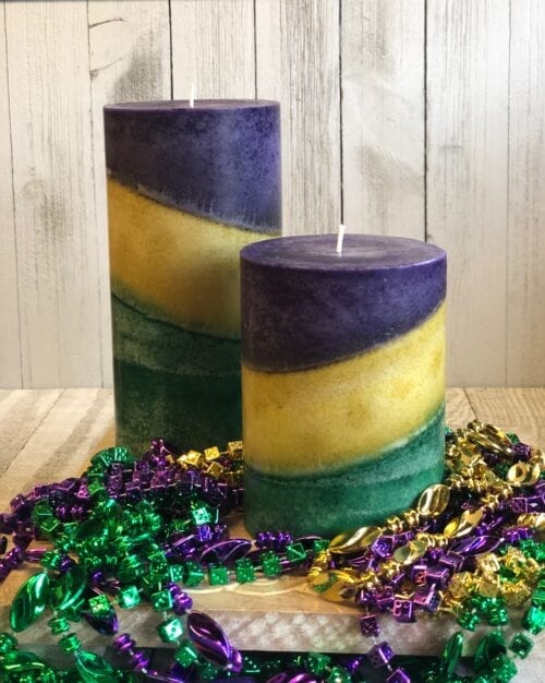 Mardi Gras Candle