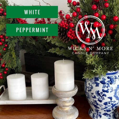 White Peppermint Scented Candle