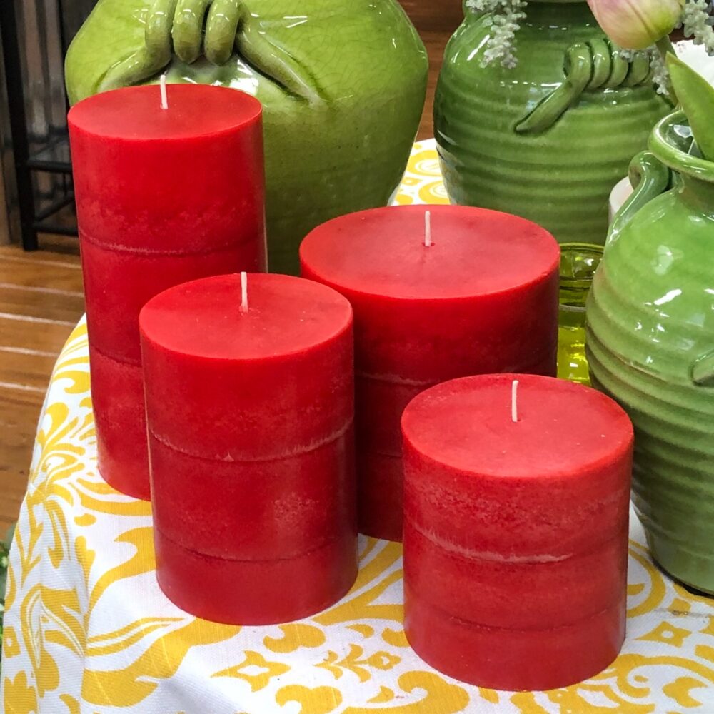 Orange Peel Pillar Candles Wicks N' More Candle Company