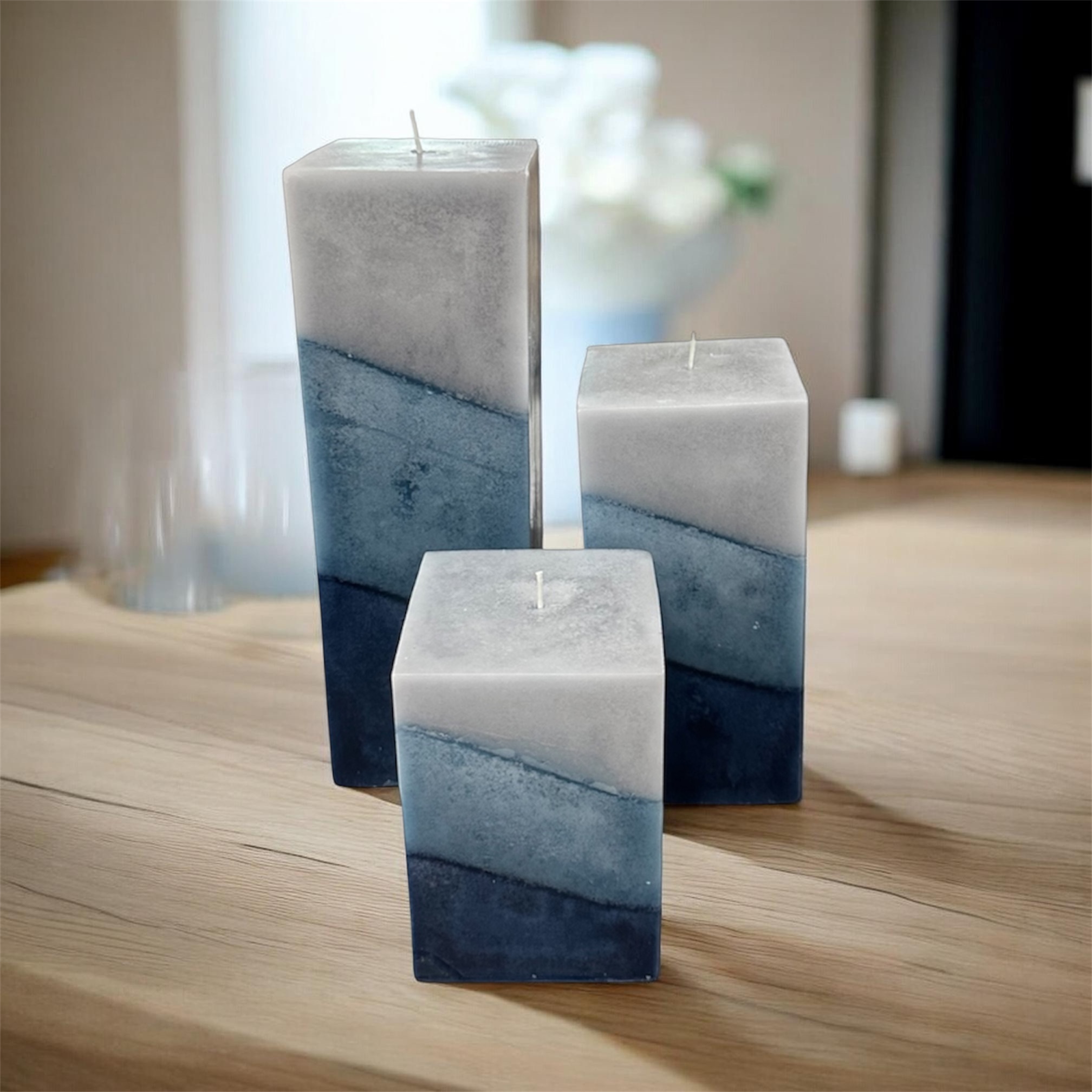 Indigo Mist Unscented Candle