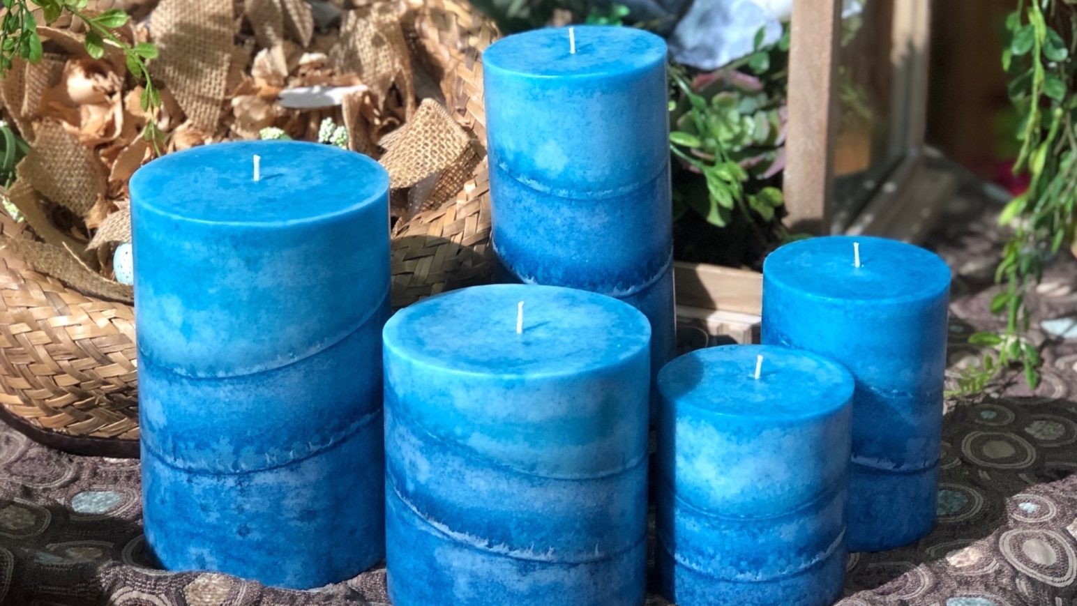 HandMade Scented Pillar Candles Wicks N' More Candle Company