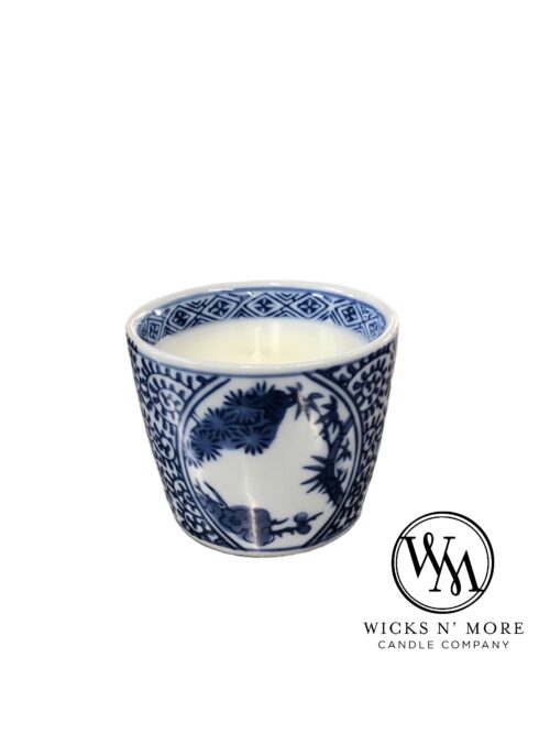Wicks n More Blue Chinoiserie Porcelain 6 oz Candle Design 6