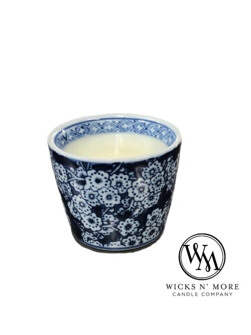 Wicks n More Blue Chinoiserie Porcelain 6 oz Candle Design 6