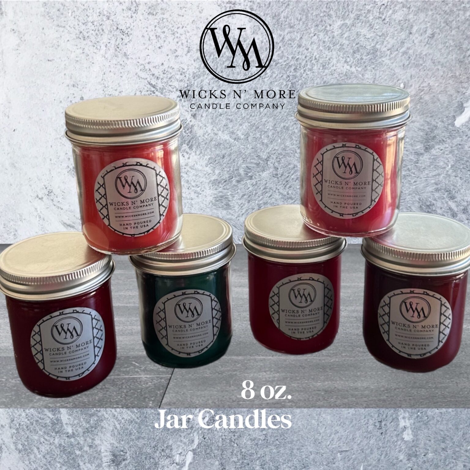 8 oz Classic Jar Candle Wicks N' More Candle Company