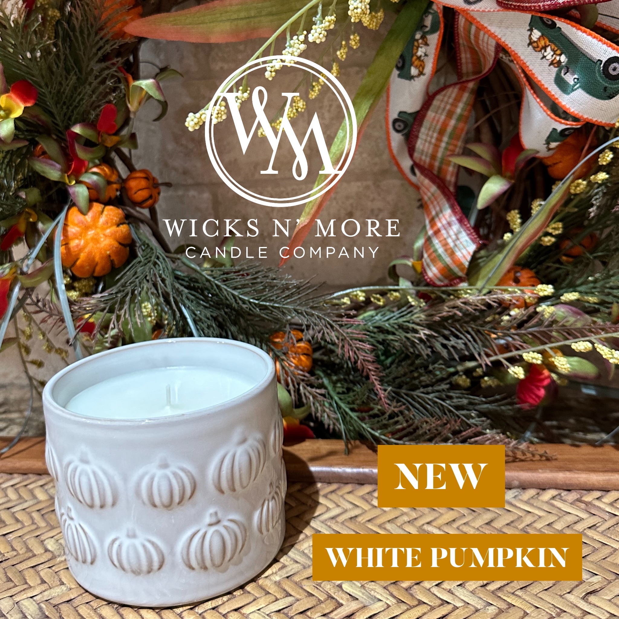 Pumpkin Perfect White 12 oz. Jar Candle